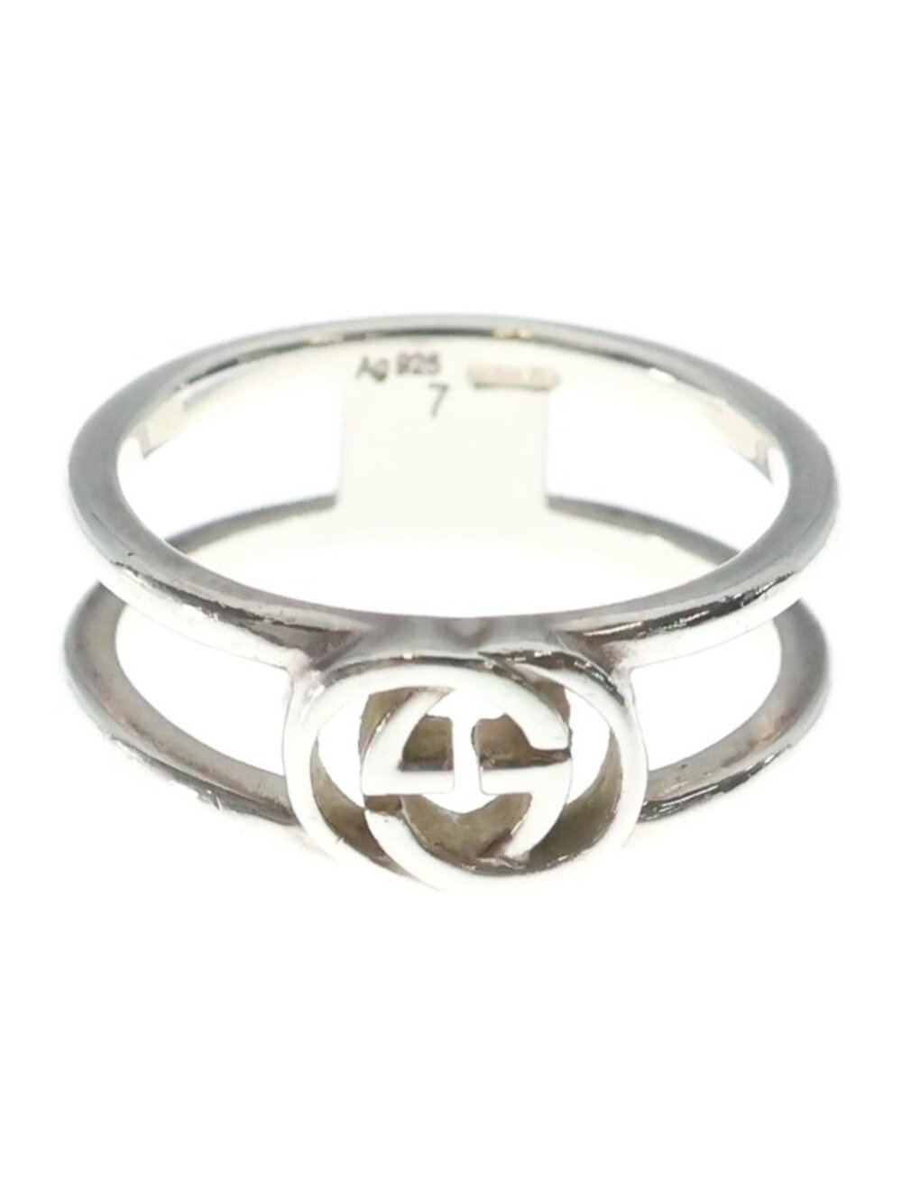 Gucci Interlocking G GG Ring Silver